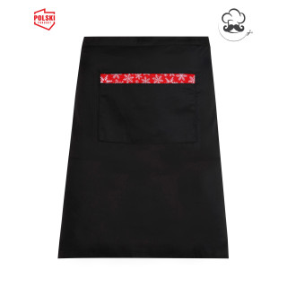 Zapaska kelnerska krótka Czarna - XMAS RED
