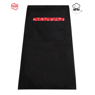 Zapaska kelnerska średnia Czarna - XMAS Design RED