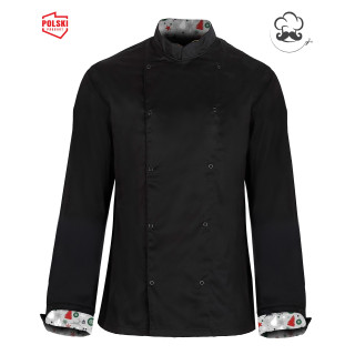 Bluza kucharska Xmas Design White - długi rękaw