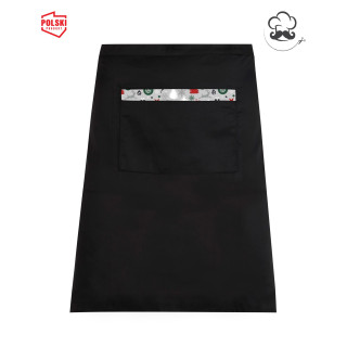 Zapaska kelnerska krótka Czarna - XMAS WHITE