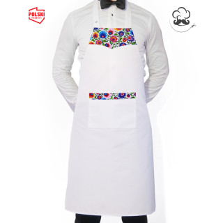 Fartuch kelnerski – Folk Design - Biały