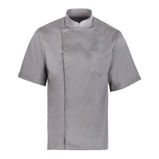 Kitel kucharski szary - Krótki rękaw