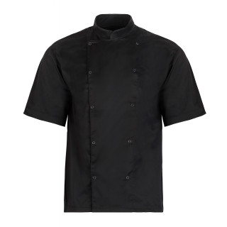 Kitel kucharski Czarny - krótki rękaw
