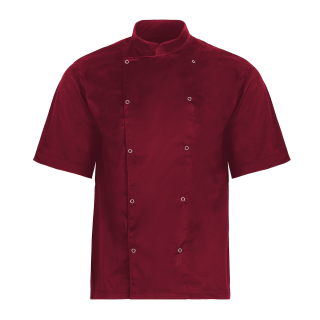 Bluza kucharska Bordowa - krótki rękaw