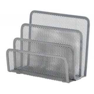 Sorter do korespondencji Q-CONNECT Office Set, metalowy, 3 przegrody, srebrny