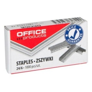Zszywki OFFICE PRODUCTS, 24/6, 1000 sztuk