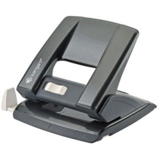 Dziurkacz KANGARO Aion-20/S, dziurkuje do 20 kartek, metalowy, w pudełku PP, metaliczny szary