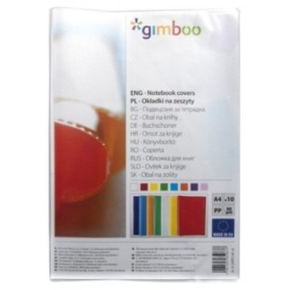 Okładka na zeszyt GIMBOO, groszkowa, A4, 90mikr., transparentna