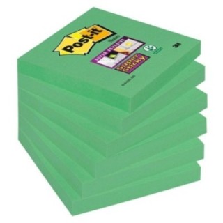 Bloczek samoprzylepny POST-IT® Super Sticky (654-6SS-AW), 76x76mm, 1x90 kartek, zielony