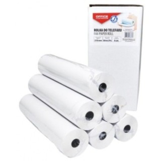 Rolka do telefaxu OFFICE PRODUCTS, 216mmX30mX0, 5', 6 rolek
