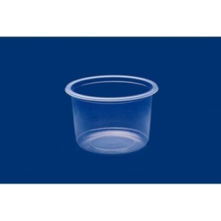 Pojemnik okrągły fi115 bezbarwny - zupa, sałatka, surówka, gorący sos 450ml op. 50 sztuk