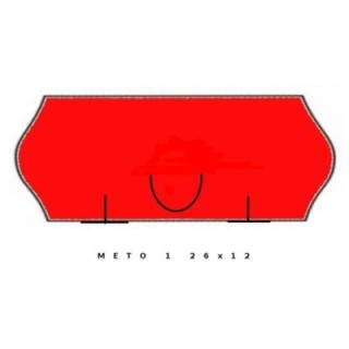 Fluor czerwona METO jednorzędowa, 26x12 fala op.5szt.