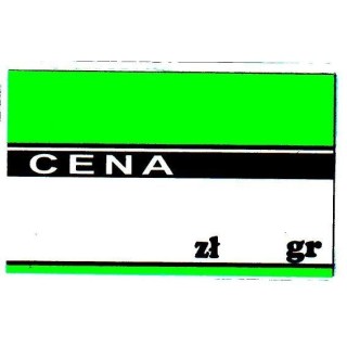 Cena laminowana duża A8 kolor -zielony