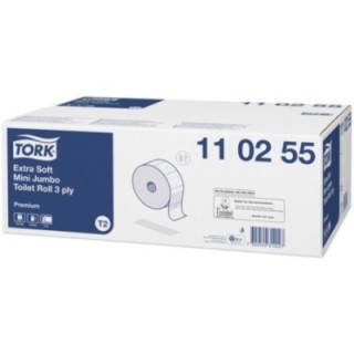 Papier toal. mini jumbo rola Tork Premium, ekstra miękki T2 9,7x20cm-120m - 600 listków - Makulatura
