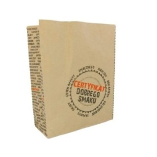 Torba klockowa 250x110x300 bez wycięcia CERTYFIKAT DOBREGO SMAKU, op. 250 sztuk