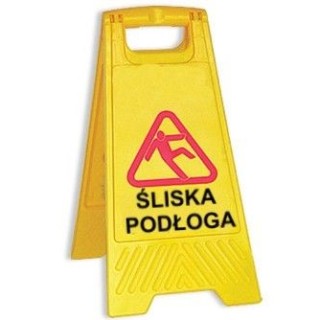 Tablica ostrzegawcza Śliska podłoga""