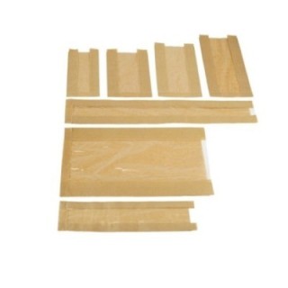 Torba szara z okienkiem 340x100x60 K-P op.1000 sztuk