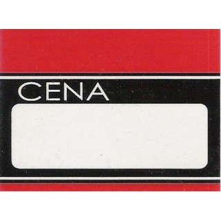 Cena laminowana duża czerwona A7 10x7,5cm