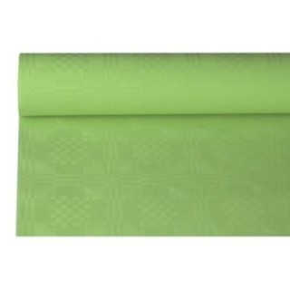 Obrus papierowy 1,2m x 8m oliwkowy, wytłoczenie damaszkowe