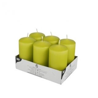 Świece pieńkowe 11,5cm op.6szt kiwi średnica 60mm