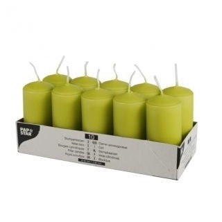 Świece pieńkowe 9cm op.10szt kiwi