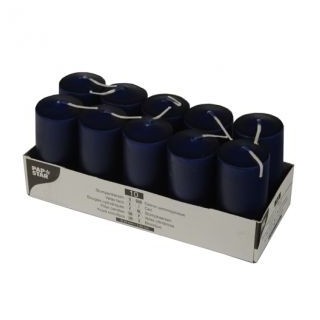 Świece pieńkowe 9cm op.10szt c.niebieski