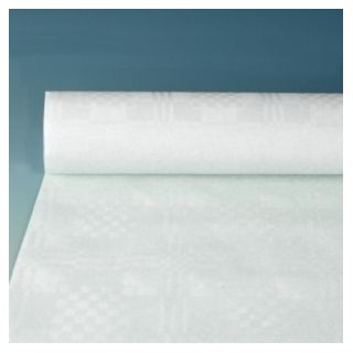 Obrus papierowy 1,2m x 100m biały wytłoczenie damaszkowe