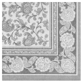 Serwetki PAPSTAR Royal Collection ORNAMENTS 40x40 szary opakowanie 50szt
