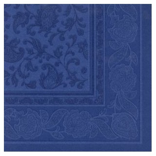 Serwetki PAPSTAR Royal Collection ORNAMENTS 40x40 ciemno niebieski 1/4 opakowanie 50szt (5)