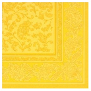 Serwetki PAPSTAR Royal Collection ORNAMENTS 40x40 żółty opakowanie 50szt