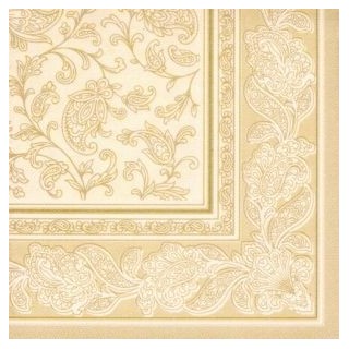 Serwetki PAPSTAR Royal Collection ORNAMENTS 40x40 szampan opakowanie 50szt