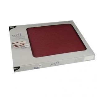 Podkładki na stół PAPSTAR Soft Selection 30x40 bordo 100szt. , włóknina