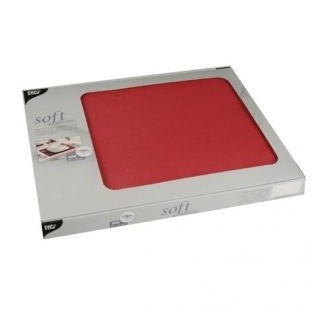 Podkładki na stół PAPSTAR Soft Selection, 30x40 czerwon 100szt., włóknina