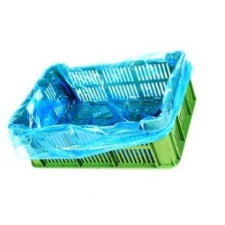 Worki HDPE 60/2x20/90cm 17mik, niebieskie do wykładania skrzynek op. 200 sztuk