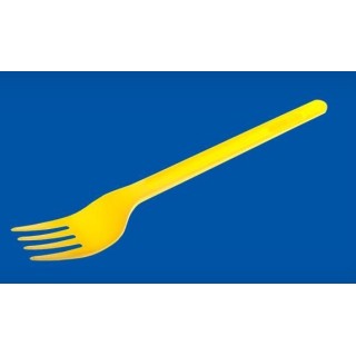 Widelec COLOR żółty, cena za opakowanie 20szt