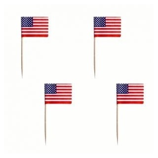 Wykałaczki bankietowe PARTY 8cm flaga Ameryki opakowanie 500szt