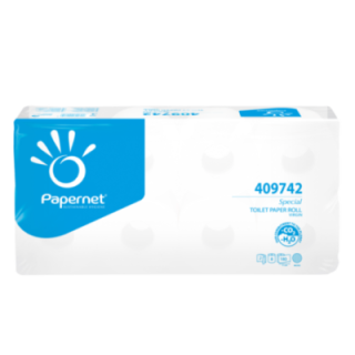 Papier toaletowy PAPERNET, 2 warstwy, cena za opakowanie 8 rolek