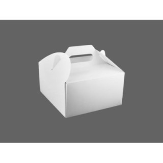 Pudełko tortowe z rączką białe 20x20x12cm, cena za opakowanie 25szt