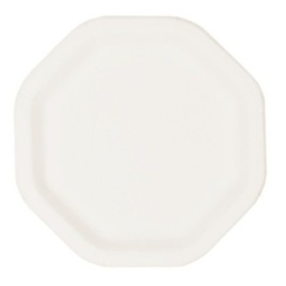 Talerze papierowe pure" ośmiokątne, rozmiar: 23,5 cm x 23,5 cm, cena za opakowanie 50szt"