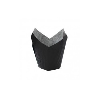 Papilotki TULIPANKI czarne 110x110x30mm op.120szt. (10)