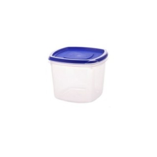 Pojemnik do żywności wielorazowego użytku 1,4 L, przeźroczysty z niebieską pokrywką, cena za 1 sztukę