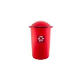 Kosz TOP BIN do segregacji 50L z uchylną klapą METAL" czerwony"