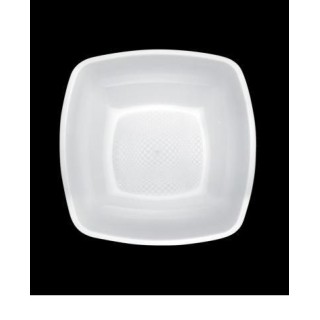 Talerz COATS&COLORS 18x18cm kolor: biały, PS, 25 szt. w opakowaniu