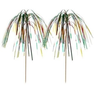 Wykałaczki bankietowe FIREWORKS MULTICOLOR 15,5 cm flaga opakowanie 100szt