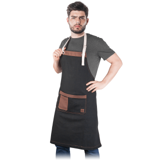 Fartuch barmański Czarno-Brązowy