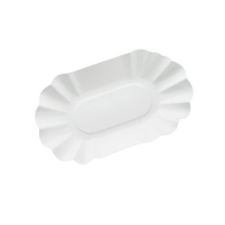 Tacka papierowa biała 9x16cm zaokrąglone rogi op.250szt.