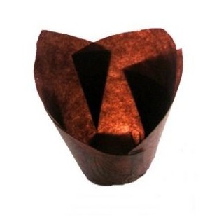 Papilotki TULIPANKI brązowe op.200 szt, wymiar 50mm x h85mm