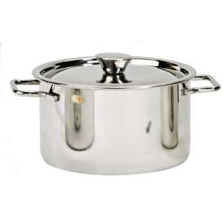 Mini garnek z pokrywką ze stali nierdzewnej fi.102mm h.60mm