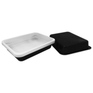 Pojemnik obiadowy do zgrzewu K 227/1, niedzielony, czarno-biały 227x178x40, cena za opakowanie 50szt