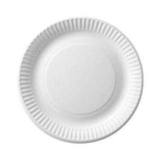 Talerz papierowy biały TnG 18cm gramatura 230g, cena za 100 sztuk